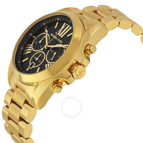 michael kors ladies watch black and gold|Michael Kors Watch gold women's.